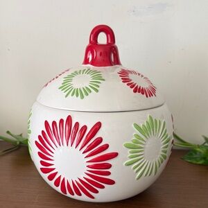 Cookie Jar Ceramic Christmas Ball